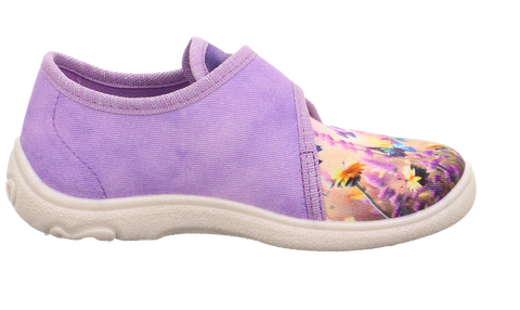 SUPERFIT Hausschuh BELINDA 259-852 - lila / Blumen / Schmetterling