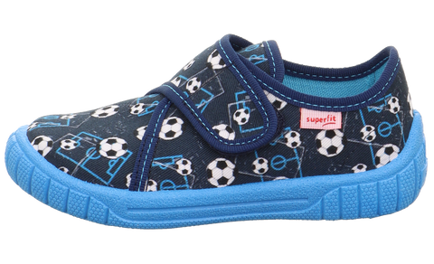 SUPERFIT Hausschuh BILL 279-808 - blau / hellblau / Fußball