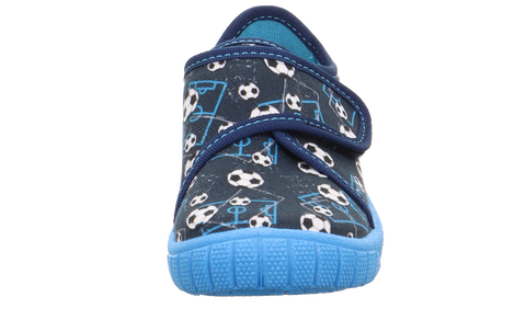 SUPERFIT Hausschuh BILL 279-808 - blau / hellblau / Fußball