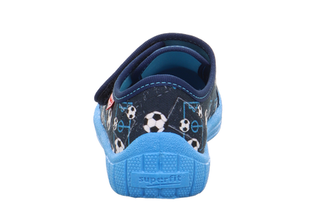 SUPERFIT Hausschuh BILL 279-808 - blau / hellblau / Fußball