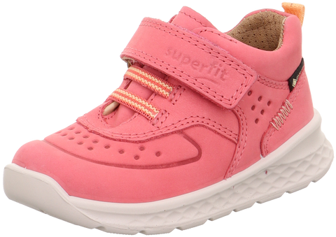 Women's SUPERFIT GORE-TEX Halbschuh BREEZE 364-551 in pink and orange, a durable and stylish outdoor shoe