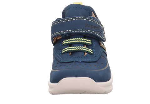 Superfit Gore-Tex Halbschuh Breeze 364-803 in blue and yellow, a high-performance and durable outdoor shoe for all-terrain use