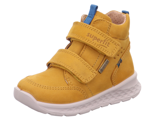 Leichter und atmungsaktiver Knöchelschuh von SUPERFIT BREEZE 367-60 in curry und petrolfarben für optimalen Komfort