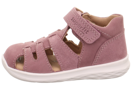  Komfortable lila Halbsandale für Kinder mit Klettverschluss 