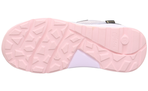Unteransicht des SUPERFIT GORE-TEX BOA Halbschuh Free Ride 569-840 – pinke Sohle mit grobem Profil.