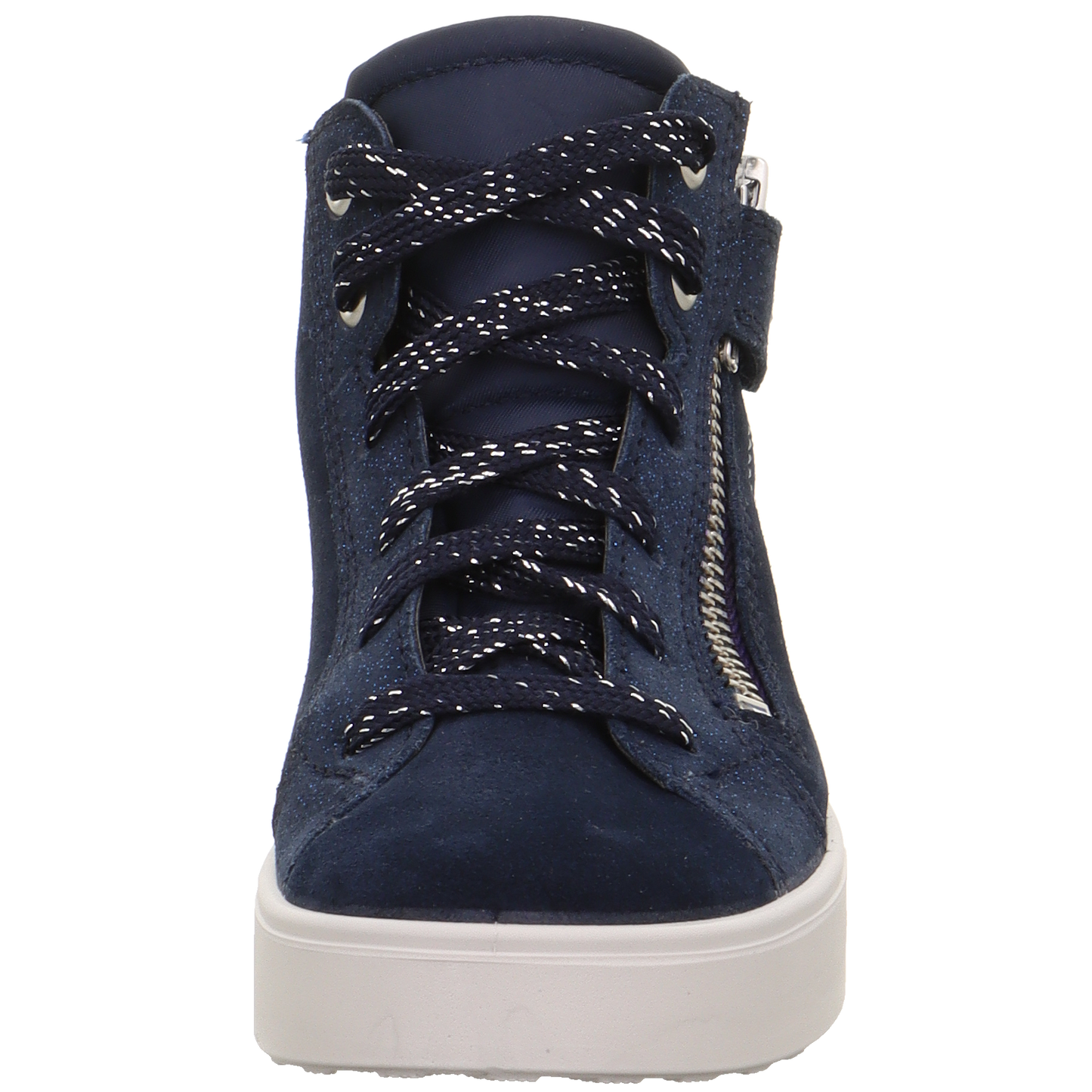 Stylish and waterproof SUPERFIT GORE-TEX ankle shoe in dark blue with glitter and star detail