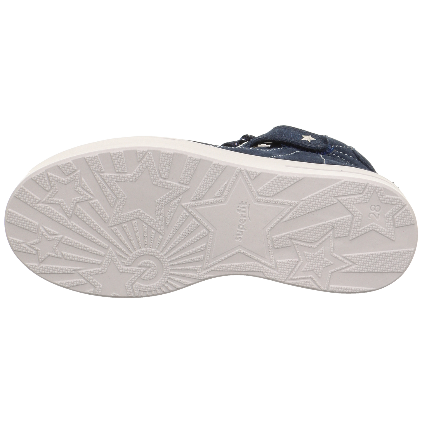 High-performance SUPERFIT GORE-TEX ankle shoe in dark blue with glitter and star details