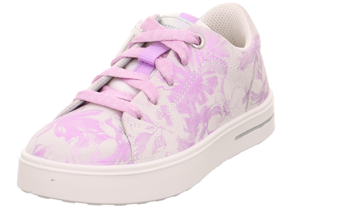 SUPERFIT Halbschuh STELLA 807-103 - hellgrau / lila Blumen by SUPERFIT