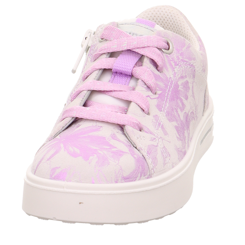 SUPERFIT Halbschuh STELLA 807-103 - hellgrau / lila Blumen by SUPERFIT