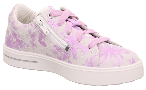 SUPERFIT Halbschuh STELLA 807-103 - hellgrau / lila Blumen by SUPERFIT