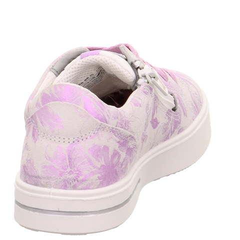 SUPERFIT Halbschuh STELLA 807-103 - hellgrau / lila Blumen by SUPERFIT