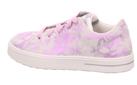 SUPERFIT Halbschuh STELLA 807-103 - hellgrau / lila Blumen by SUPERFIT