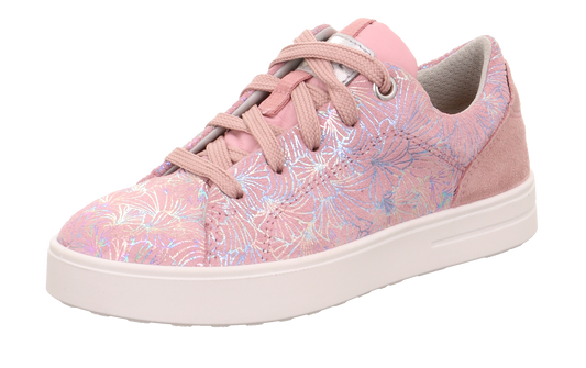 Stylish pink and patterned SUPERFIT Halbschuh STELLA 807-55 for kids