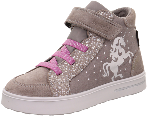 Seitenansicht: SUPERFIT Stella 811-250 Sneaker, beige/pink, Einhorn-Motiv