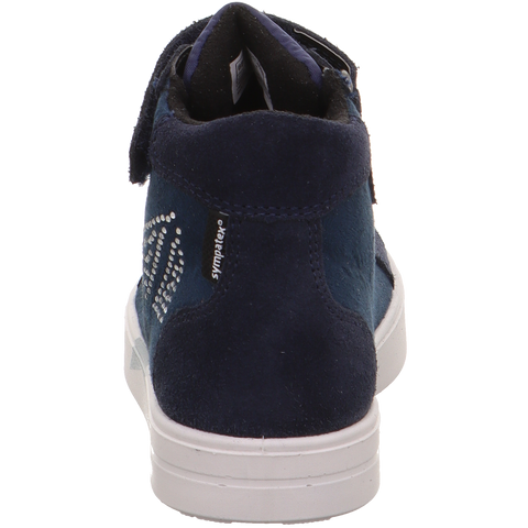 High-quality SUPERFIT SYMPA-TEX ankle boot in dark blue and light blue with stylish studs