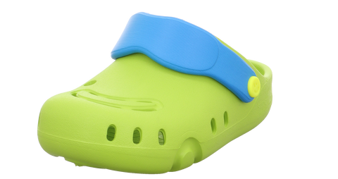  Hochwertiger und strapazierfähiger Kinderschuh mit grünen und türkisen Farbakzenten 