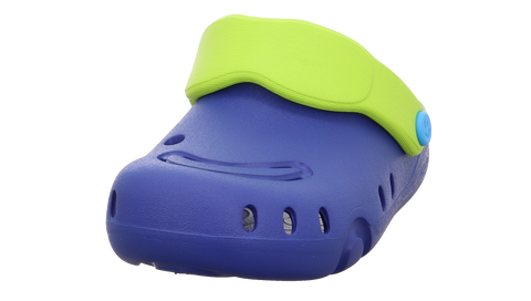 Alt text: High-performance SUPERFIT SPLASH 990-80 in vibrant blue and neon green colorway, ideal for athletic activities and outdoor adventures