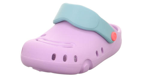 Hochwertige Superfit Splash 990-8500 - lila / hellgrün Kinderschuhe mit Klettverschluss und atmungsaktivem Innenfutter
