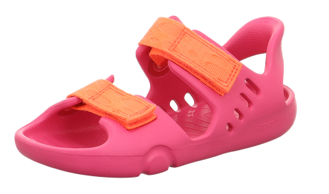 ###
Rosa und orange Superfit Splash 991-55 Kinderschuh mit Klettverschluss und Gummisohle