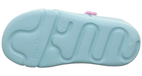 Colorful SUPERFIT SPLASH 991-751 sandals in light green and pink