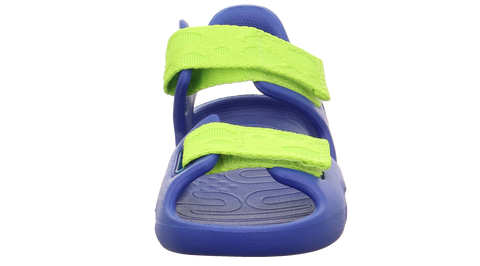  Bequeme und farbenfrohe SUPERFIT SPLASH 991-80 - blau / neongrün Kinderschuhe für aktive Kids 