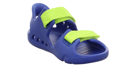  Wasserfeste und stylische SUPERFIT SPLASH 991-80 - blau / neongrün Kindersandalen für Abenteuer im Freien 
