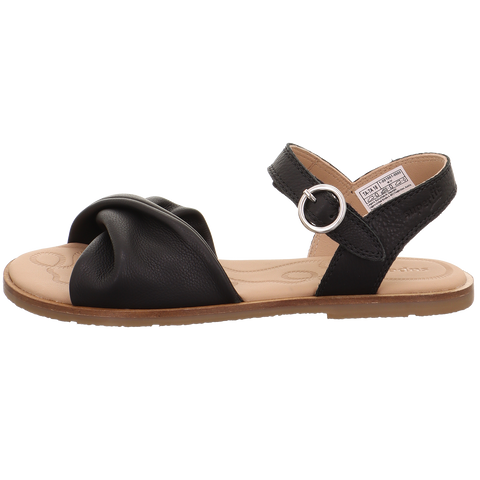 SUPERFIT FLAIR 1001-00 - schwarz Sandalen, Leder, Knoten vorne, Ring-Schnalle, custom.modellbezeichnung Fußbett.