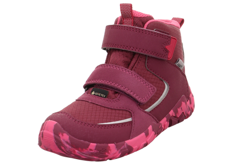Women's SUPERFIT Knöchelschuh Barfußschuh TRACE 6033-50 in vibrant purple and pink colors, designed for ultimate comfort and support during fitness activities