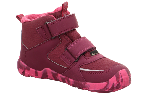 High-performance barefoot shoe in vibrant purple and pink color, the SUPERFIT Knöchelschuh Barfußschuh TRACE 6033-50 - lila / pink