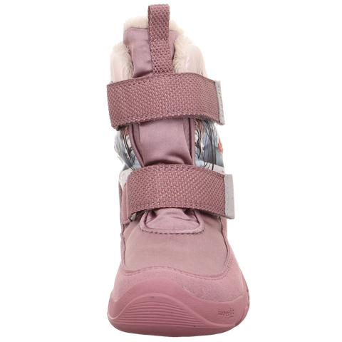  Laces and details of the SUPERFIT Stiefel Barfußschuh TRACE 6039-85 in altrosa, perfect for outdoor activities in winter