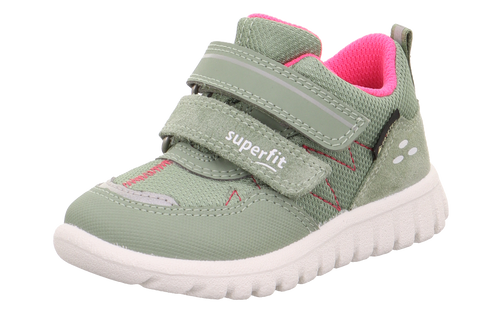 SUPERFIT GORE-TEX Halbschuh SPORT7 MINI 6182-75 - salbei / pink walking shoe for kids with waterproof protection and vibrant color accents