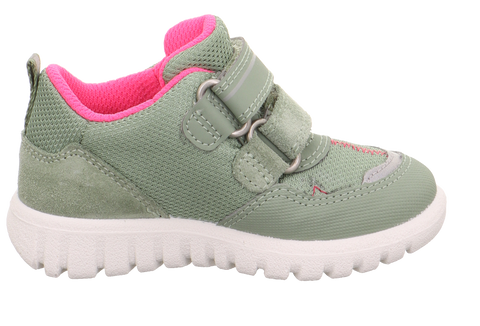 Side view of the SUPERFIT GORE-TEX Halbschuh SPORT7 MINI 6182-75 highlighting the breathable mesh upper and supportive ankle design