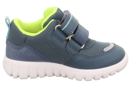 Light blue and neon green SUPERFIT GORE-TEX Halbschuh SPORT7 MINI 6182-803 for kids