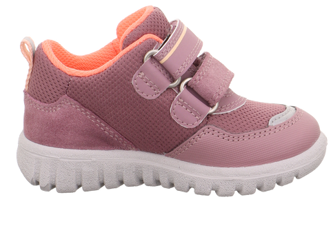 High-performance SUPERFIT GORE-TEX Halbschuh SPORT7 MINI 6182-851 in stylish altrosa and orange color scheme for active kids