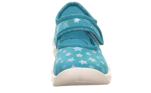 SUPERFIT Hausschuh BUBBLE 6272-700 - smaragdgrün / Sterne