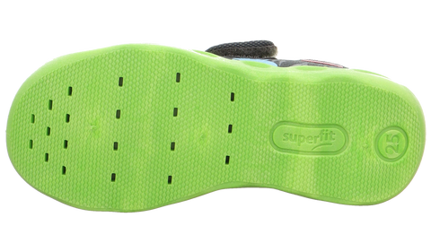 Pantuflas SUPERFIT BUBBLE 6273-201 - verde / antracita / dinosaurios