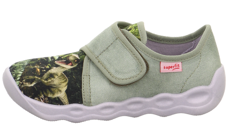 SUPERFIT Hausschuh BUBBLE 6274-753 - grün -Dinosaurier