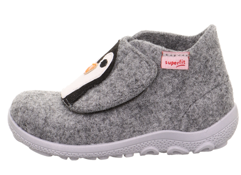 SUPERFIT Hausschuh HAPPY 6295/20 -  hellgrau -  Pinguin