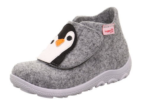 SUPERFIT Hausschuh HAPPY 6295/20 -  hellgrau -  Pinguin