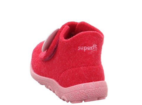 Cozy and stylish SUPERFIT Hausschuh HAPPY 6295/551 in himbeer and Maus color combination for ultimate comfort at home