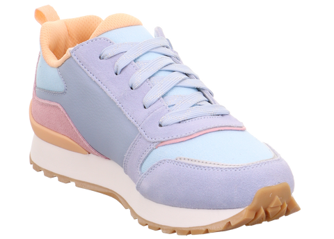 Seitenansicht des SUPERFIT Halbschuh DASH 9562-840 in Flieder, Hellblau und Rosa.