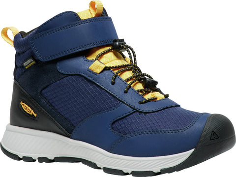 KEEN TEX Knöchelschuh SKUA MID WP - royalblau / gelb outdoor waterproof shoe for hiking and outdoor activities