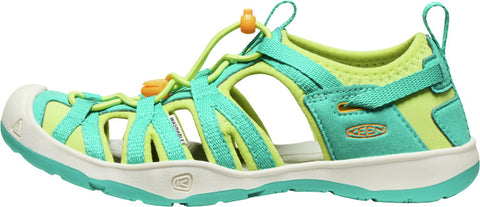 Bequeme und strapazierfähige Halbsandale von KEEN in türkis und lime
