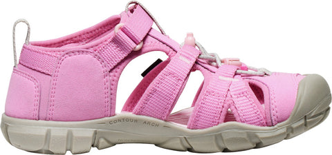  Bild 2: Lila Kindersandale mit sicherem Klettverschluss und rutschfester Sohle 