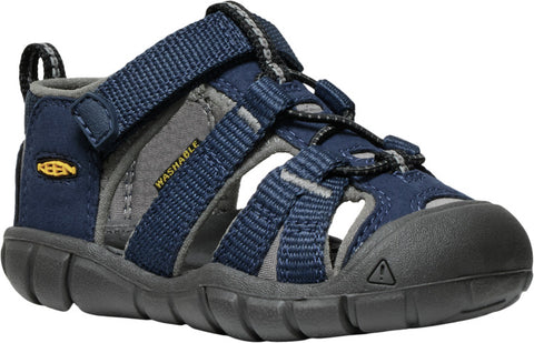 Strapazierfähige Outdoor-Sandale für Kinder in Navy und Grau