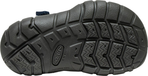 Strapazierfähige und rutschfeste Halbsandale für Kinder in Blau und Grau