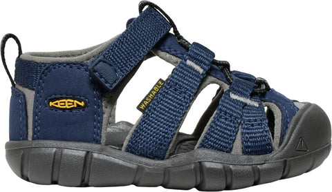KEEN Halbsandale SEACAMP II CNX TOTS - navy / grau für kleine Jungen im Freien