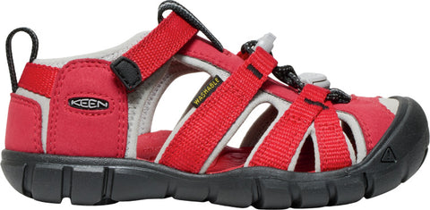 KEEN Halbsandale SEACAMP II CNX - rot / hellgrau Schuh mit rutschfester Sohle und verstellbaren Riemen 
