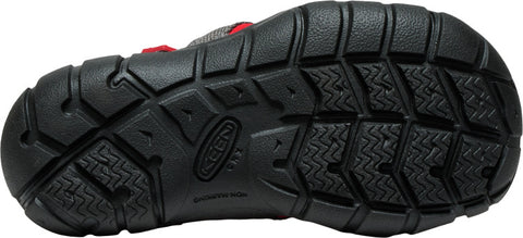 KEEN Halbsandale SEACAMP II CNX - grau / hellgrau / rot - bequeme, strapazierfähige Sandale für Kinder