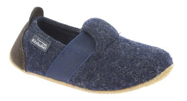 LIVING KITZBÜHEL Hausschuh 3846/590 in blue and brown color, cozy and stylish indoor slippers for ultimate comfort and warmth